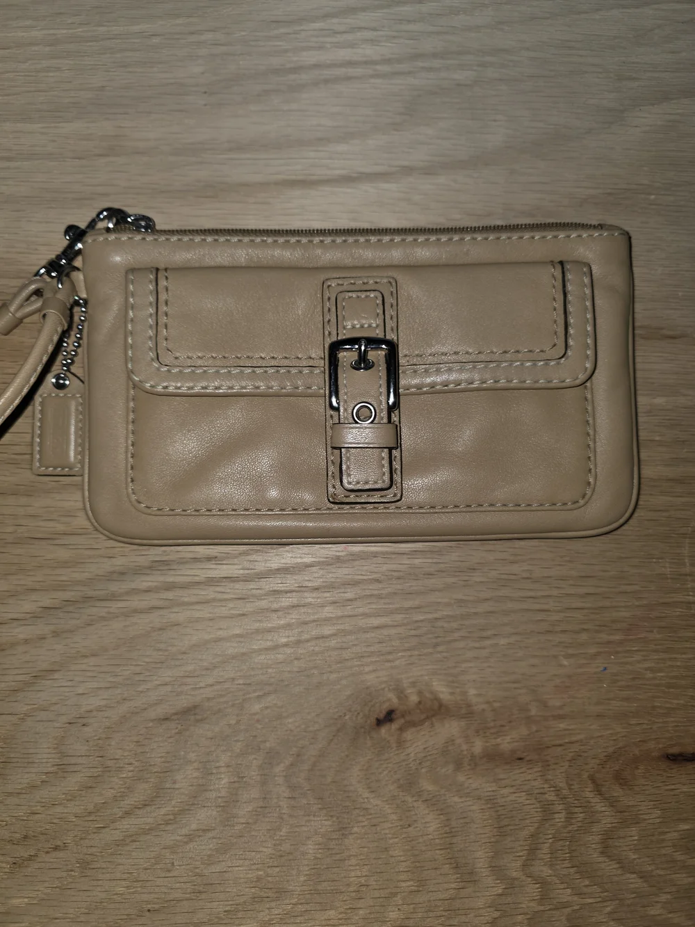 Coach Soho Beige Wristlet